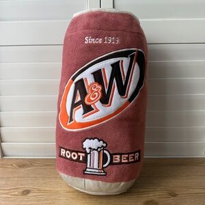 A&W Root Beer Rare HTF Stuffed Plush Soda Pop Can Promotional Collectible